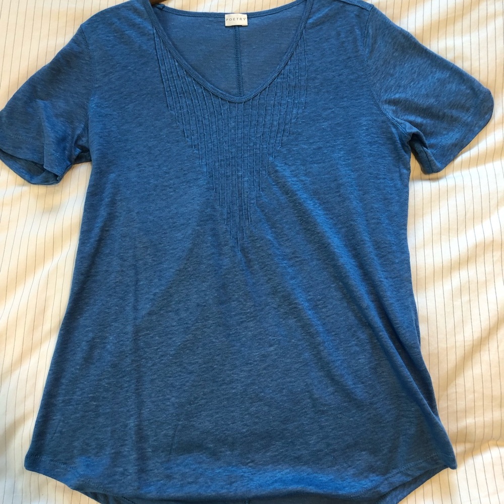 Poetry 100% linen shirt, size US 4